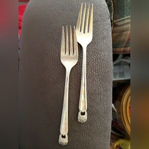 Classic Silver Fork Set with Ornate Handles